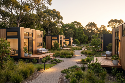 Tiny Houses und Modulhäuser auf Schraubfundamenten für flexible, rückbaubare und nachhaltige Wohnkonzepte.